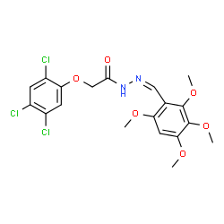 ChemSpider 2D Image | N'-[(Z)-(2,3,4,6-Tetramethoxyphenyl)methylene]-2-(2,4,5-trichlorophenoxy)acetohydrazide | C19H19Cl3N2O6