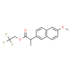 ChemSpider 2D Image | 2,2,2-Trifluoroethyl 2-(6-methoxy-2-naphthyl)propanoate | C16H15F3O3