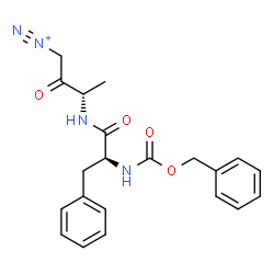 ChemSpider 2D Image | (3S)-3-({N-[(Benzyloxy)carbonyl]-L-phenylalanyl}amino)-2-oxo-1-butanediazonium | C21H23N4O4