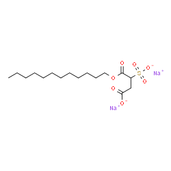 ChemSpider 2D Image | Disodium 4-(dodecyloxy)-4-oxo-3-sulfonatobutanoate | C16H28Na2O7S