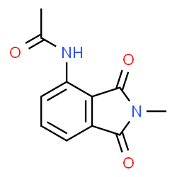 ChemSpider 2D Image | N-(2-Methyl-1,3-dioxoisoindolin-4-yl)acetamide | C11H10N2O3