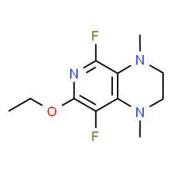 ChemSpider 2D Image | 7-Ethoxy-5,8-difluoro-1,4-dimethyl-1,2,3,4-tetrahydropyrido[3,4-b]pyrazine | C11H15F2N3O