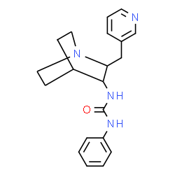 ChemSpider 2D Image | 1-Phenyl-3-[2-(3-pyridinylmethyl)-1-azabicyclo[2.2.2]oct-3-yl]urea | C20H24N4O
