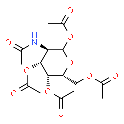 ChemSpider 2D Image | 2-Acetamido-1,3,4,6-tetra-O-acetyl-2-deoxy-D-galactopyranose | C16H23NO10