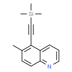 ChemSpider 2D Image | 6-Methyl-5-[(trimethylsilyl)ethynyl]quinoline | C15H17NSi