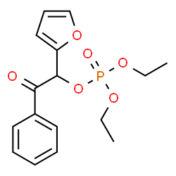 ChemSpider 2D Image | Diethyl 1-(2-furyl)-2-oxo-2-phenylethyl phosphate | C16H19O6P