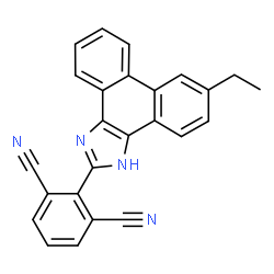 ChemSpider 2D Image | 2-(9-Ethyl-1H-phenanthro[9,10-d]imidazol-2-yl)isophthalonitrile | C25H16N4