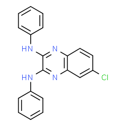 ChemSpider 2D Image | 6-Chloro-N,N'-diphenyl-2,3-quinoxalinediamine | C20H15ClN4