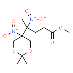 ChemSpider 2D Image | Methyl 4-(2,2-dimethyl-5-nitro-1,3-dioxan-5-yl)-4-nitropentanoate | C12H20N2O8