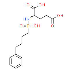 ChemSpider 2D Image | N-[Hydroxy(4-phenylbutyl)phosphoryl]-L-glutamic acid | C15H22NO6P