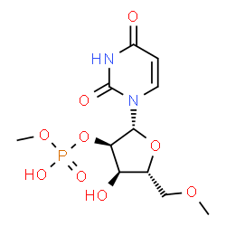 ChemSpider 2D Image | 2'-O-[Hydroxy(methoxy)phosphoryl]-5'-O-methyluridine | C11H17N2O9P