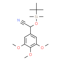 ChemSpider 2D Image | {[Dimethyl(2-methyl-2-propanyl)silyl]oxy}(3,4,5-trimethoxyphenyl)acetonitrile | C17H27NO4Si
