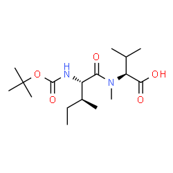 ChemSpider 2D Image | N-{[(2-Methyl-2-propanyl)oxy]carbonyl}-L-isoleucyl-N-methyl-L-valine | C17H32N2O5