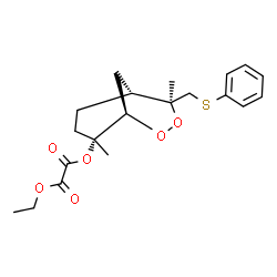 ChemSpider 2D Image | (1R,4S,5R,8R)-4,8-Dimethyl-4-[(phenylsulfanyl)methyl]-2,3-dioxabicyclo[3.3.1]non-8-yl ethyl oxalate | C20H26O6S