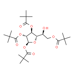 ChemSpider 2D Image | 1,2,3,6-Tetrakis-O-(2,2-dimethylpropanoyl)-alpha-L-altrofuranose | C26H44O10