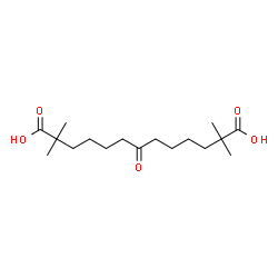 ChemSpider 2D Image | 2,2,12,12-Tetramethyl-7-oxotridecanedioic acid | C17H30O5