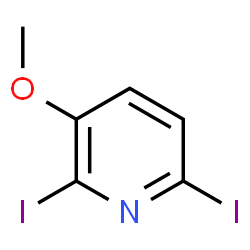 ChemSpider 2D Image | 2,6-Diiodo-3-methoxypyridine | C6H5I2NO