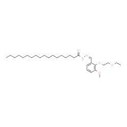 ChemSpider 2D Image | N'-{(Z)-[2-(2-Ethoxyethoxy)-3-methoxyphenyl]methylene}octadecanehydrazide | C30H52N2O4