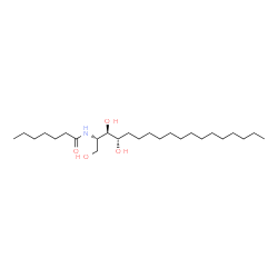 ChemSpider 2D Image | N-[(2S,3R,4S)-1,3,4-Trihydroxy-2-octadecanyl]heptanamide | C25H51NO4