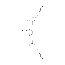 ChemSpider 2D Image | N-{4-[3-(Hexylamino)-2-hydroxypropoxy]-3-methoxybenzyl}nonanamide | C26H46N2O4