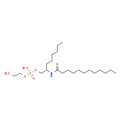 ChemSpider 2D Image | 2-(Dodecanoylamino)octyl 2-hydroxyethyl hydrogen phosphate | C22H46NO6P