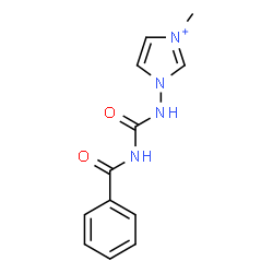 ChemSpider 2D Image | 1-[(Benzoylcarbamoyl)amino]-3-methyl-1H-imidazol-3-ium | C12H13N4O2