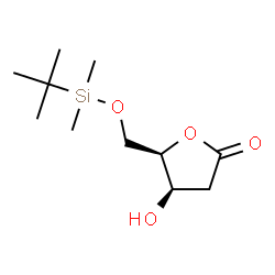 ChemSpider 2D Image | (4R,5R)-5-({[Dimethyl(2-methyl-2-propanyl)silyl]oxy}methyl)-4-hydroxydihydro-2(3H)-furanone | C11H22O4Si