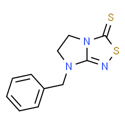 ChemSpider 2D Image | 7-Benzyl-6,7-dihydro-5H-imidazo[2,1-c][1,2,4]thiadiazole-3-thione | C11H11N3S2