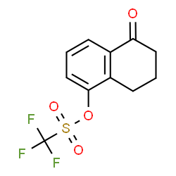 ChemSpider 2D Image | 5-Oxo-5,6,7,8-tetrahydro-1-naphthalenyl trifluoromethanesulfonate | C11H9F3O4S