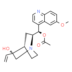 ChemSpider 2D Image | (3alpha,8alpha,9R)-3-Hydroxy-6'-methoxycinchonan-9-yl acetate | C22H26N2O4
