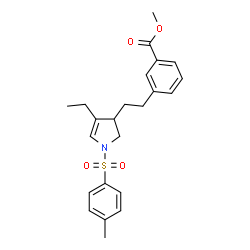 ChemSpider 2D Image | Methyl 3-(2-{4-ethyl-1-[(4-methylphenyl)sulfonyl]-2,3-dihydro-1H-pyrrol-3-yl}ethyl)benzoate | C23H27NO4S