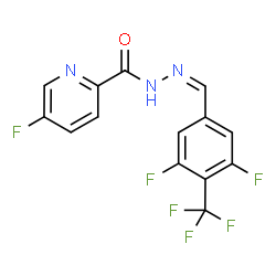 ChemSpider 2D Image | N'-{(Z)-[3,5-Difluoro-4-(trifluoromethyl)phenyl]methylene}-5-fluoro-2-pyridinecarbohydrazide | C14H7F6N3O