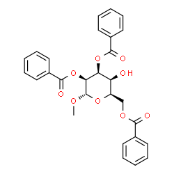 ChemSpider 2D Image | Methyl 2,3,6-tri-O-benzoyl-alpha-D-talopyranoside | C28H26O9