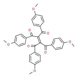 ChemSpider 2D Image | 2,3-Bis(4-methoxybenzoyl)-1,4-bis(4-methoxyphenyl)-2-butene-1,4-dione | C34H28O8