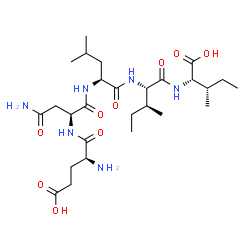 ChemSpider 2D Image | L-alpha-Glutamyl-L-asparaginyl-L-leucyl-L-isoleucyl-L-isoleucine | C27H48N6O9