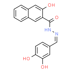 ChemSpider 2D Image | N'-[(Z)-(3,4-Dihydroxyphenyl)methylene]-3-hydroxy-2-naphthohydrazide | C18H14N2O4