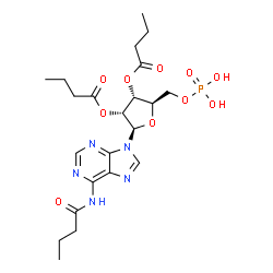 ChemSpider 2D Image | N-Butyryl-2',3'-di-O-butyryladenosine 5'-(dihydrogen phosphate) | C22H32N5O10P