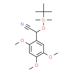 ChemSpider 2D Image | {[Dimethyl(2-methyl-2-propanyl)silyl]oxy}(2,4,5-trimethoxyphenyl)acetonitrile | C17H27NO4Si