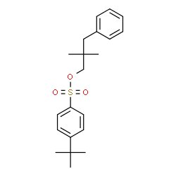 ChemSpider 2D Image | 2,2-Dimethyl-3-phenylpropyl 4-(2-methyl-2-propanyl)benzenesulfonate | C21H28O3S