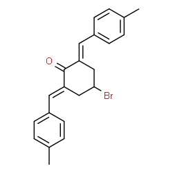 ChemSpider 2D Image | (2E,6E)-4-Bromo-2,6-bis(4-methylbenzylidene)cyclohexanone | C22H21BrO