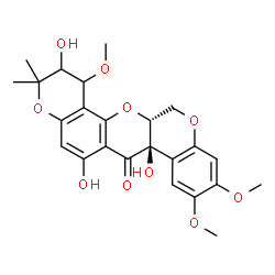 ChemSpider 2D Image | 4',5'-dihydro-11,5'-dihydroxy-4'-methoxytephrosin | C24H26O10