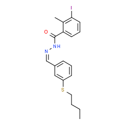 ChemSpider 2D Image | N'-{(Z)-[3-(Butylsulfanyl)phenyl]methylene}-3-iodo-2-methylbenzohydrazide | C19H21IN2OS