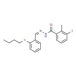 ChemSpider 2D Image | N'-{(Z)-[2-(Butylsulfanyl)phenyl]methylene}-3-iodo-2-methylbenzohydrazide | C19H21IN2OS