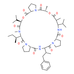 ChemSpider 2D Image | (6S,9R,11aS,17S,23aS,31aS)-6-[(2S)-2-Butanyl]-9,21-diisopropyl-7,17,20-trimethyl-29-(1-phenyl-2-propanyl)octadecahydro-5H,11H,19H-tripyrrolo[1,2-d:1',2'-m:1'',2''-s][1,7,4,10,13,16,19,22]dioxahexaazac
yclopentacosine-5,8,11,16,19,23,28,31(9H,17H,20H)-octone | C48H72N6O10