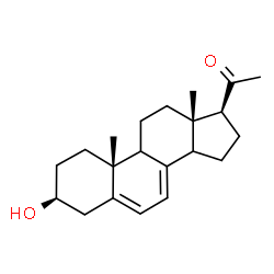 ChemSpider 2D Image | (3beta,9xi,14xi)-3-Hydroxypregna-5,7-dien-20-one | C21H30O2