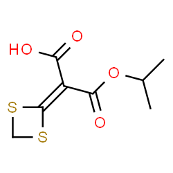 ChemSpider 2D Image | 2-(1,3-Dithietan-2-ylidene)-3-isopropoxy-3-oxopropanoic acid | C8H10O4S2