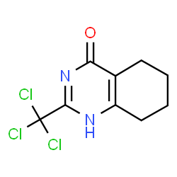 ChemSpider 2D Image | 2-(Trichloromethyl)-5,6,7,8-tetrahydro-4(1H)-quinazolinone | C9H9Cl3N2O