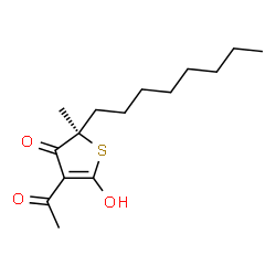 ChemSpider 2D Image | (2R)-4-Acetyl-5-hydroxy-2-methyl-2-octyl-3(2H)-thiophenone | C15H24O3S
