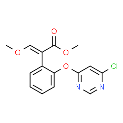 ChemSpider 2D Image | methyl (E)-2-(2-((6-chloropyrimidin-4-yl)oxy)phenyl)-3-methoxyacrylate | C15H13ClN2O4