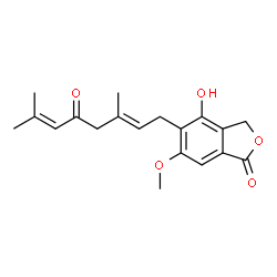 ChemSpider 2D Image | 5-[(2E)-3,7-Dimethyl-5-oxo-2,6-octadien-1-yl]-4-hydroxy-6-methoxy-1(3H)-isobenzofuranone | C19H22O5